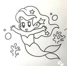 小美人鱼简笔画教程